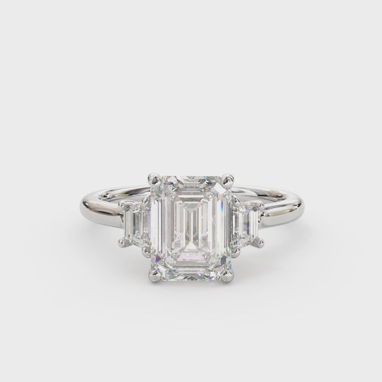 Camilla Emerald Cut Engagement Ring