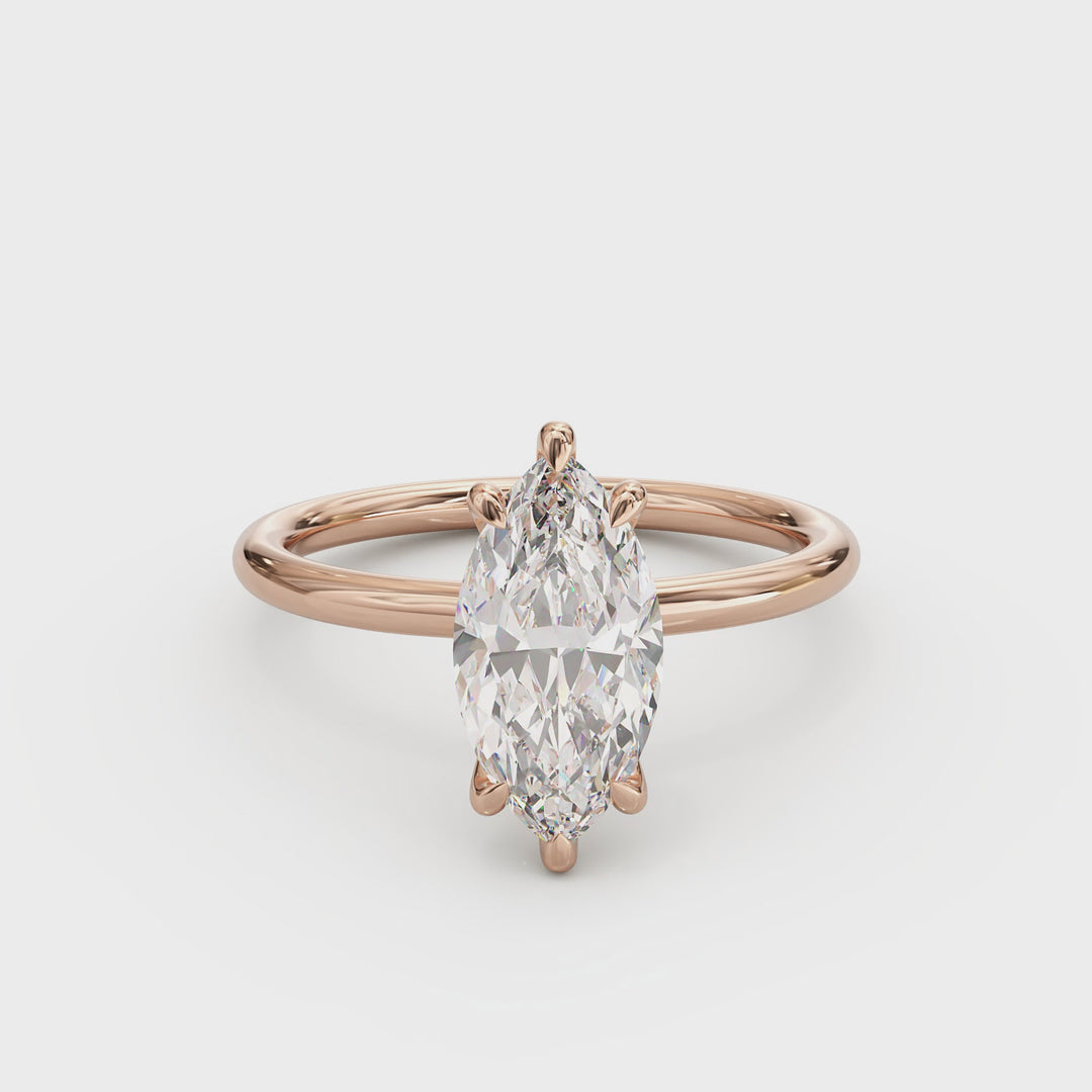 Adria Marquise-Shape Engagement Ring