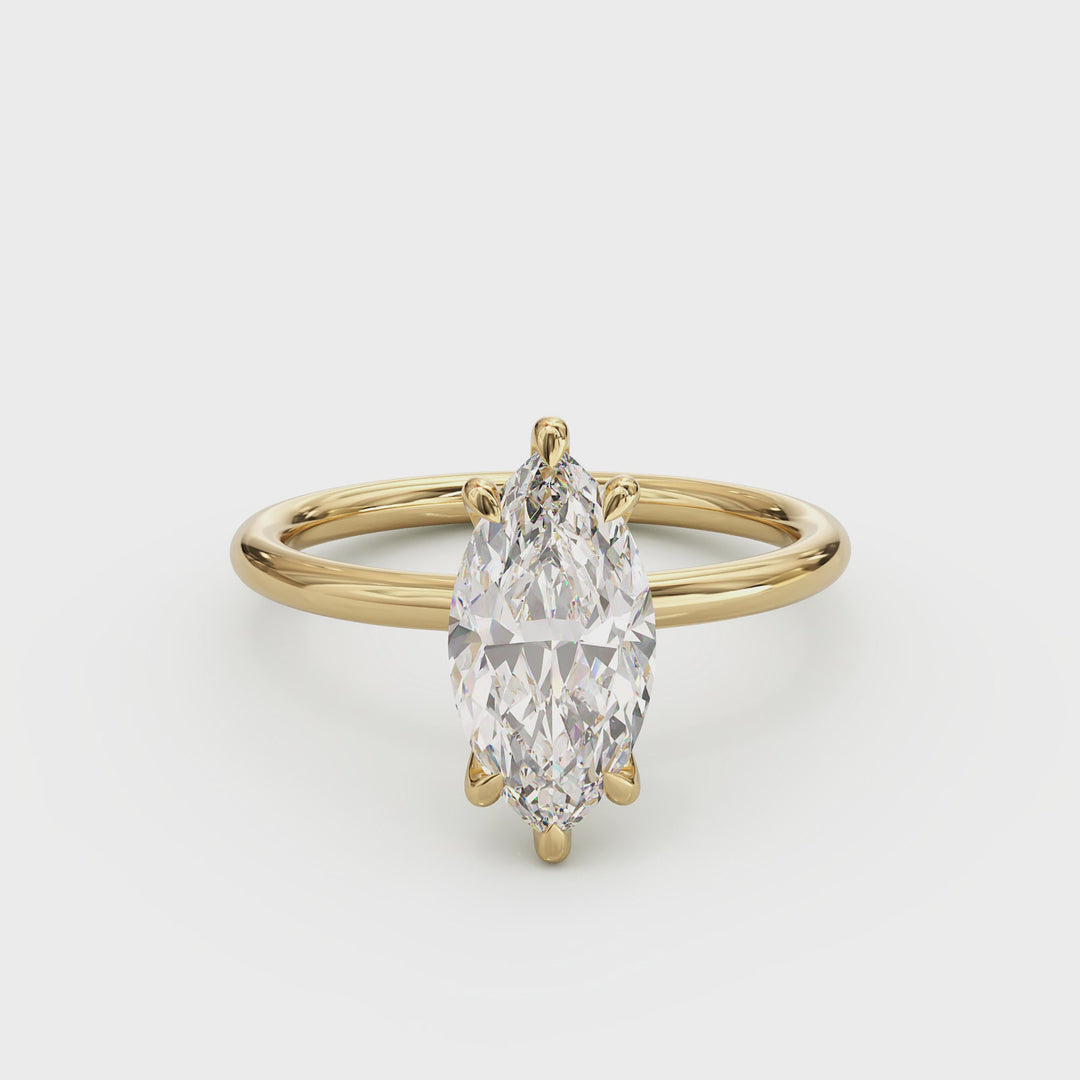 Adria Marquise-Shape Engagement Ring