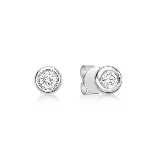 Bezel Set Diamond Studs