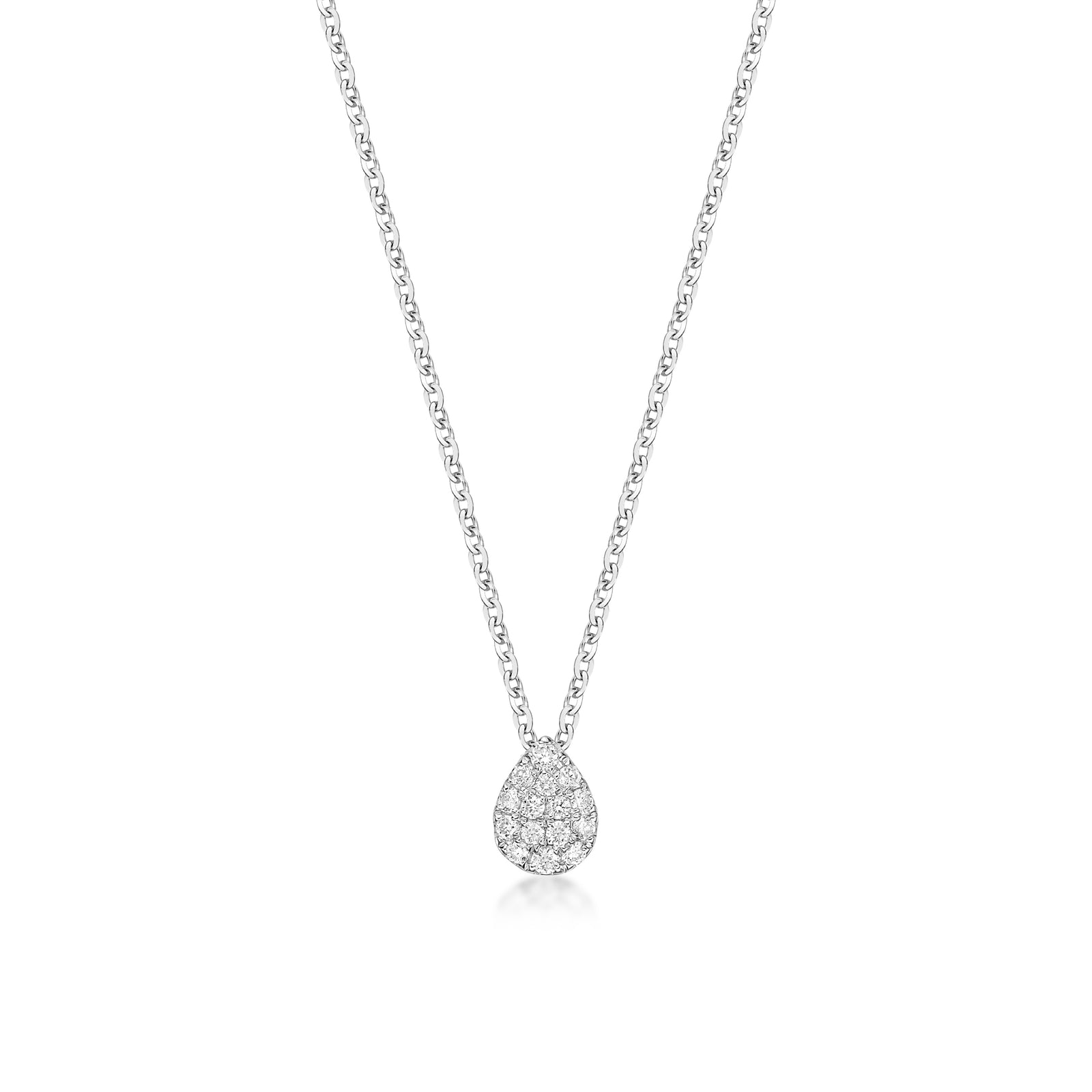 Diamond Pear Shape Cluster Pendant