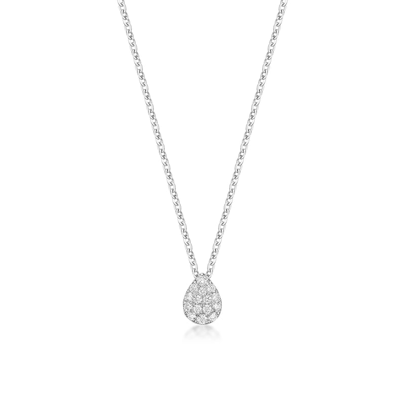 Diamond Pear Shape Cluster Pendant