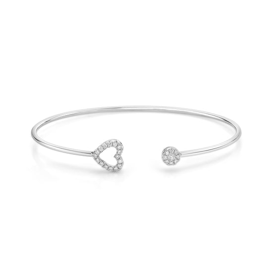 Heart & Cluster Bangle