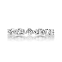 Womens Diamond Wedding Band with Round Diamonds