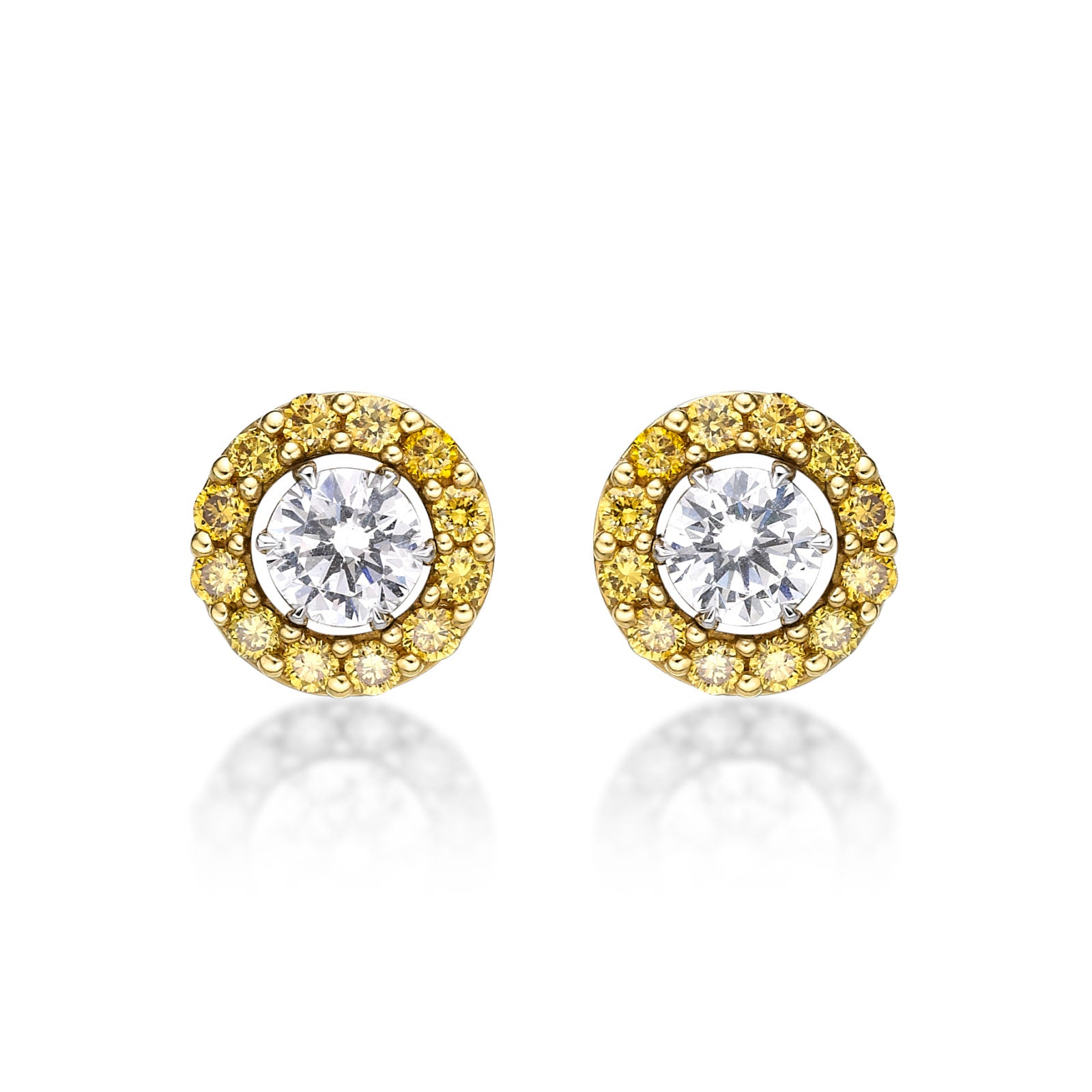Pearl Diamond Halo Stud Earrings