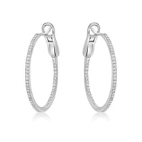 Diamond Hoop Earrings