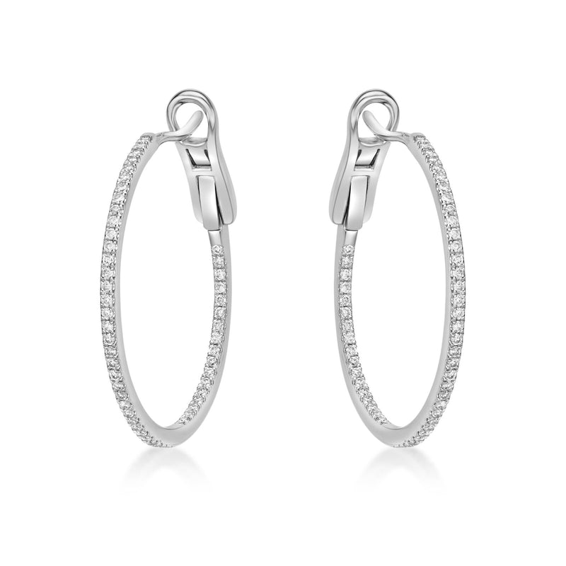 Diamond Hoop Earrings