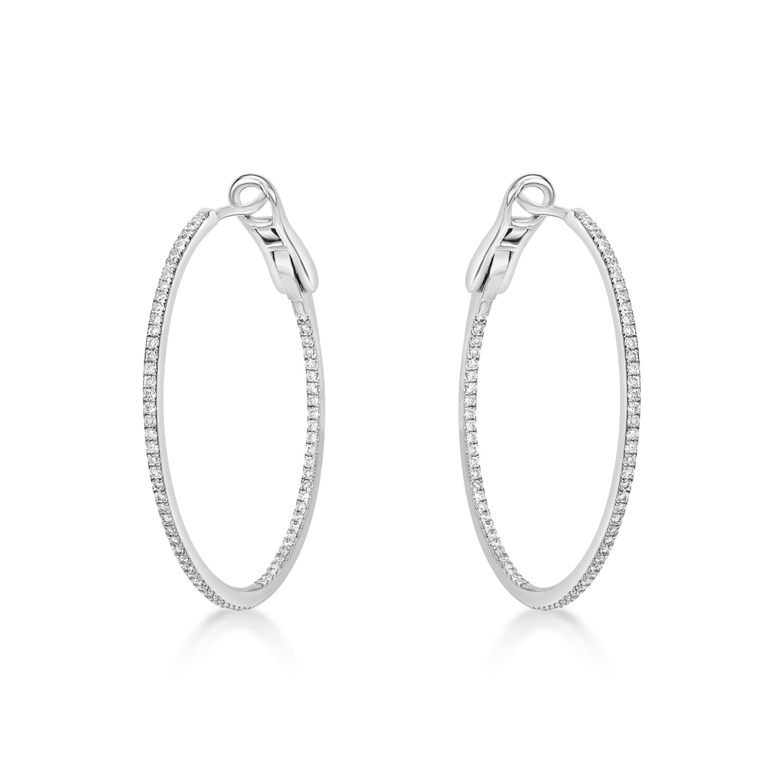 Diamond Hoop Earrings