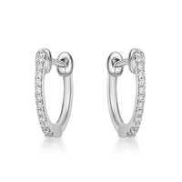 8mm Diamond Hoop Earrings
