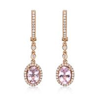 Morganite Diamond Earrings