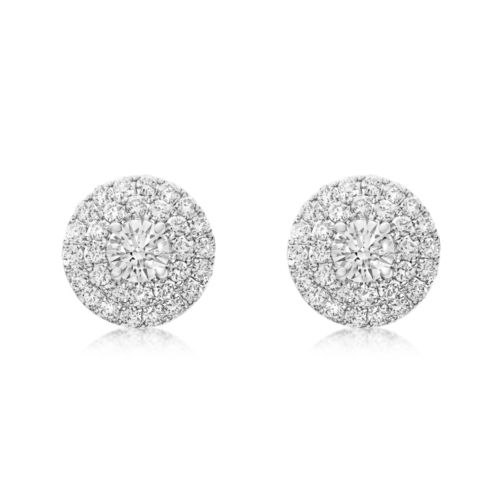 Diamond Double Halo Studs
