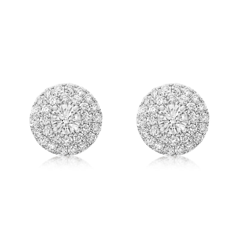 Diamond Double Halo Studs