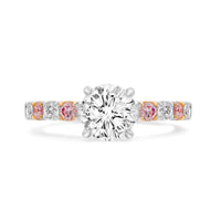 Round Argyle Pink Diamond Engagement Ring