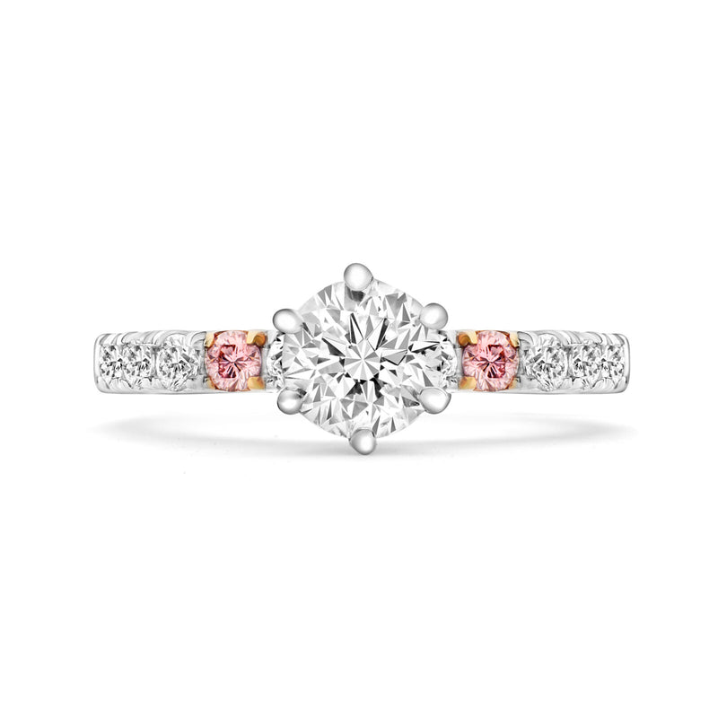 Round Brilliant Argyle Pink Diamond Engagement Ring
