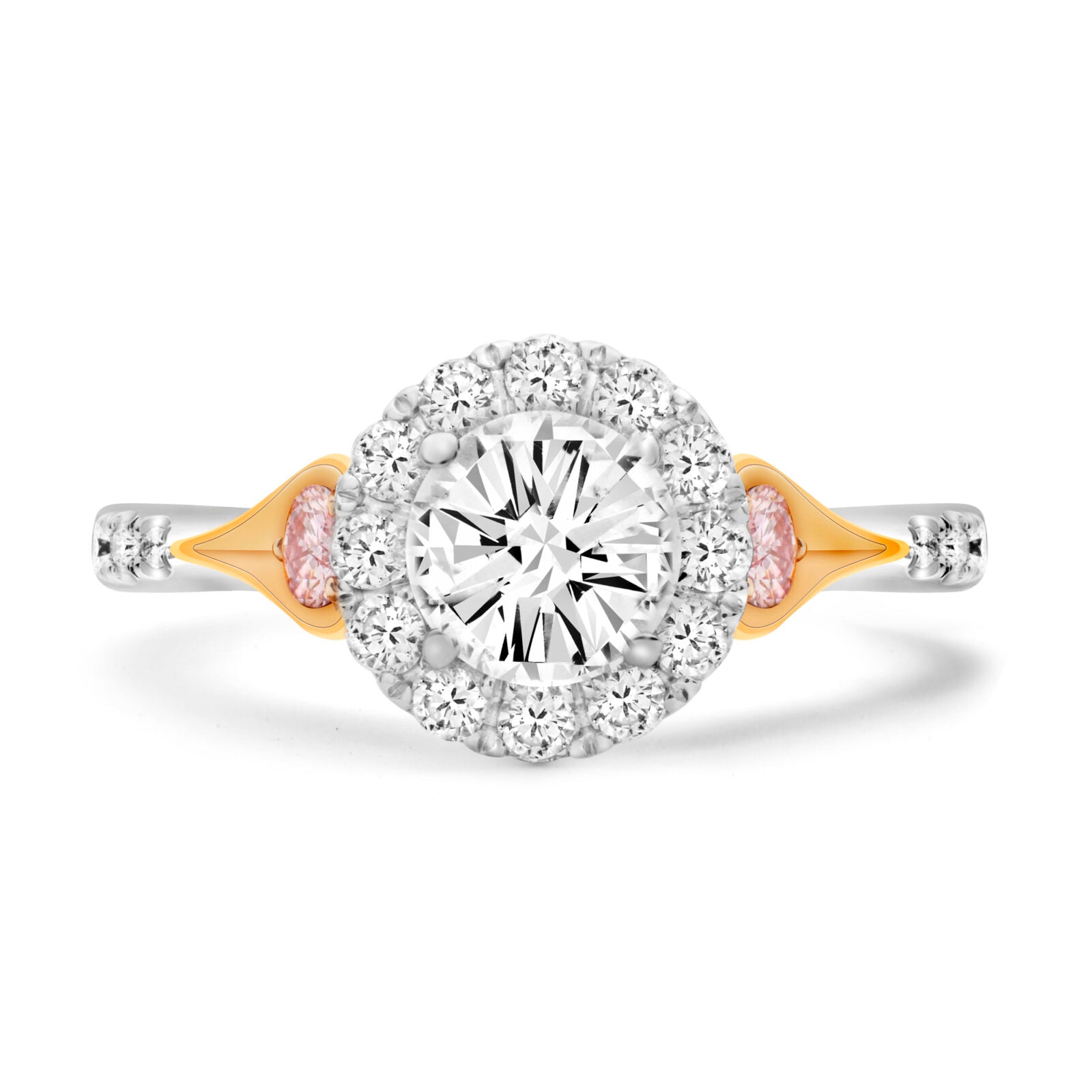 Certified Argyle Pink Diamond  Engagement Ring - Brilliant Cut