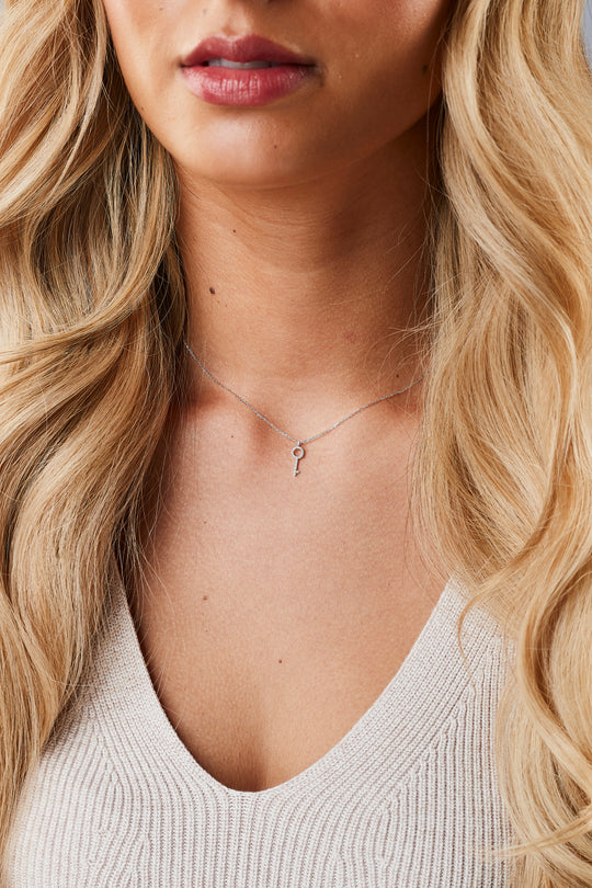 Diamond Key Shaped Pendant