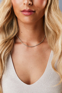 Illusion Diamond Tennis Necklace