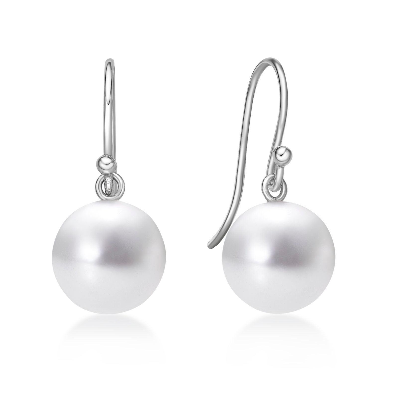 Pearl Plain Shepherd Hook Earrings