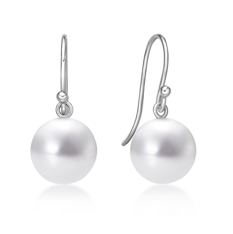 Pearl Plain Shepherd Hook Earrings