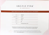 Argyle Certified Pink 0.11ct Round 6P SIAV