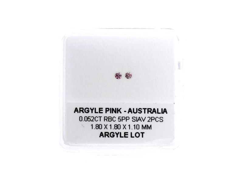Argyle Certified Pink 2=0.052ct Round 5PP SIAV