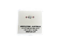 Argyle Certified Pink 2=0.111ct Round 6P SIAV