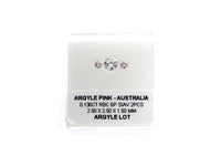 Argyle Certified Pink 2=0.136ct Round 6P SIAV