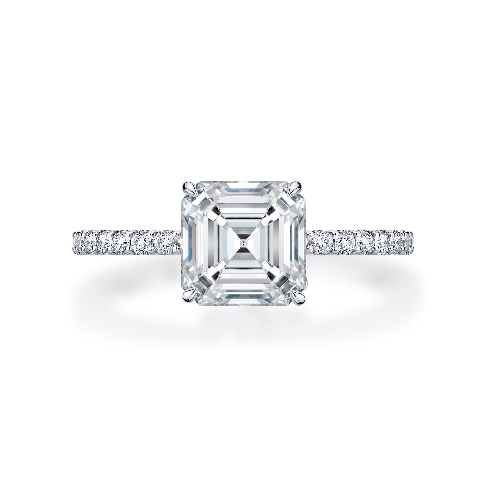 Natasha Asscher Cut Engagement Ring