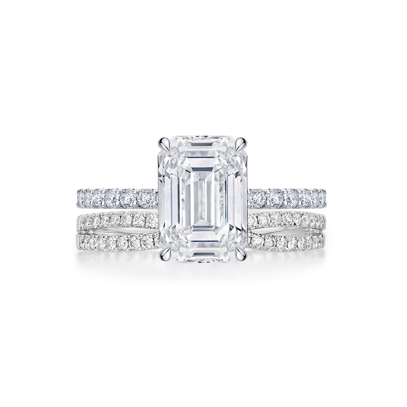 Bianca Emerald Cut Engagement Ring