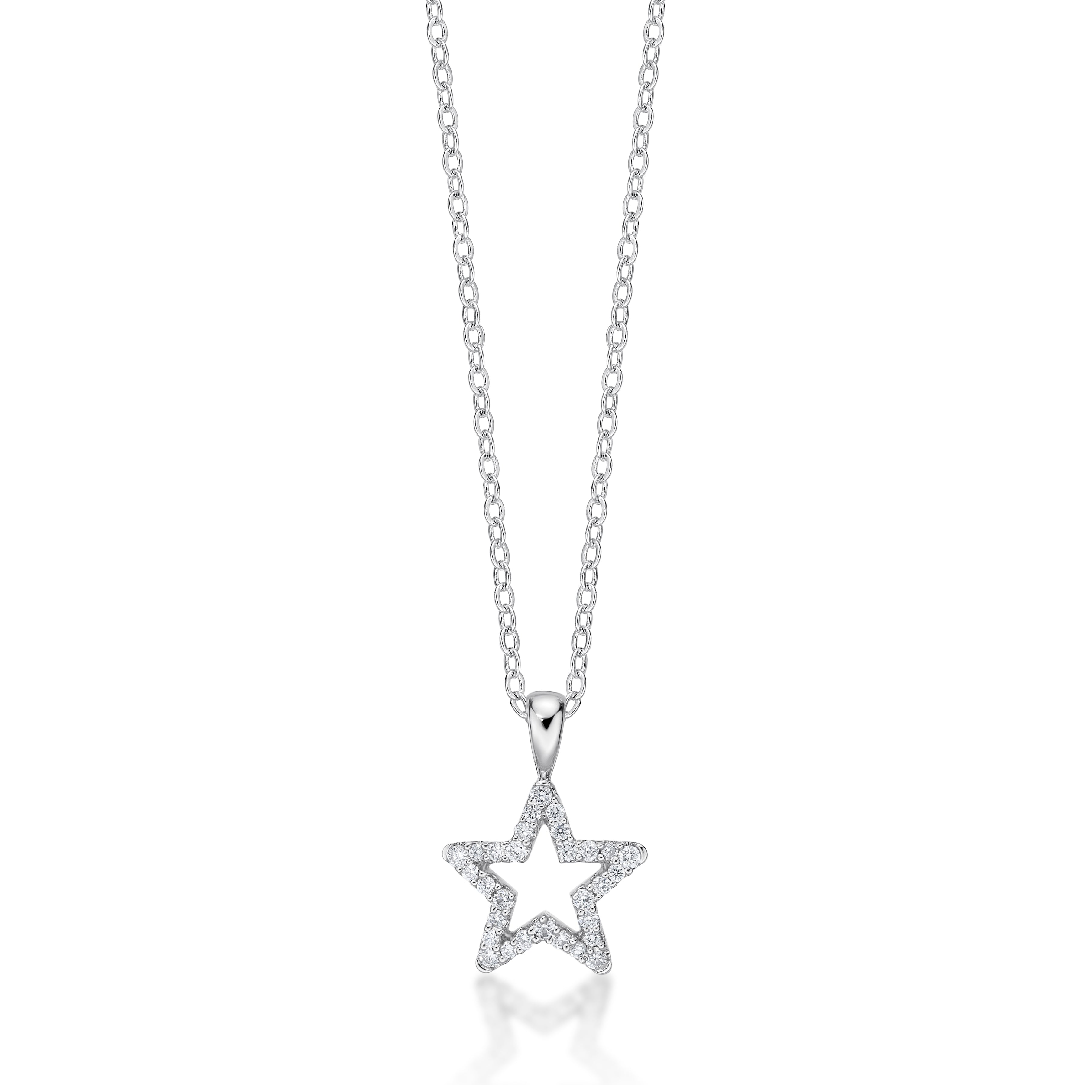 Star shaped diamond pendant shop necklace