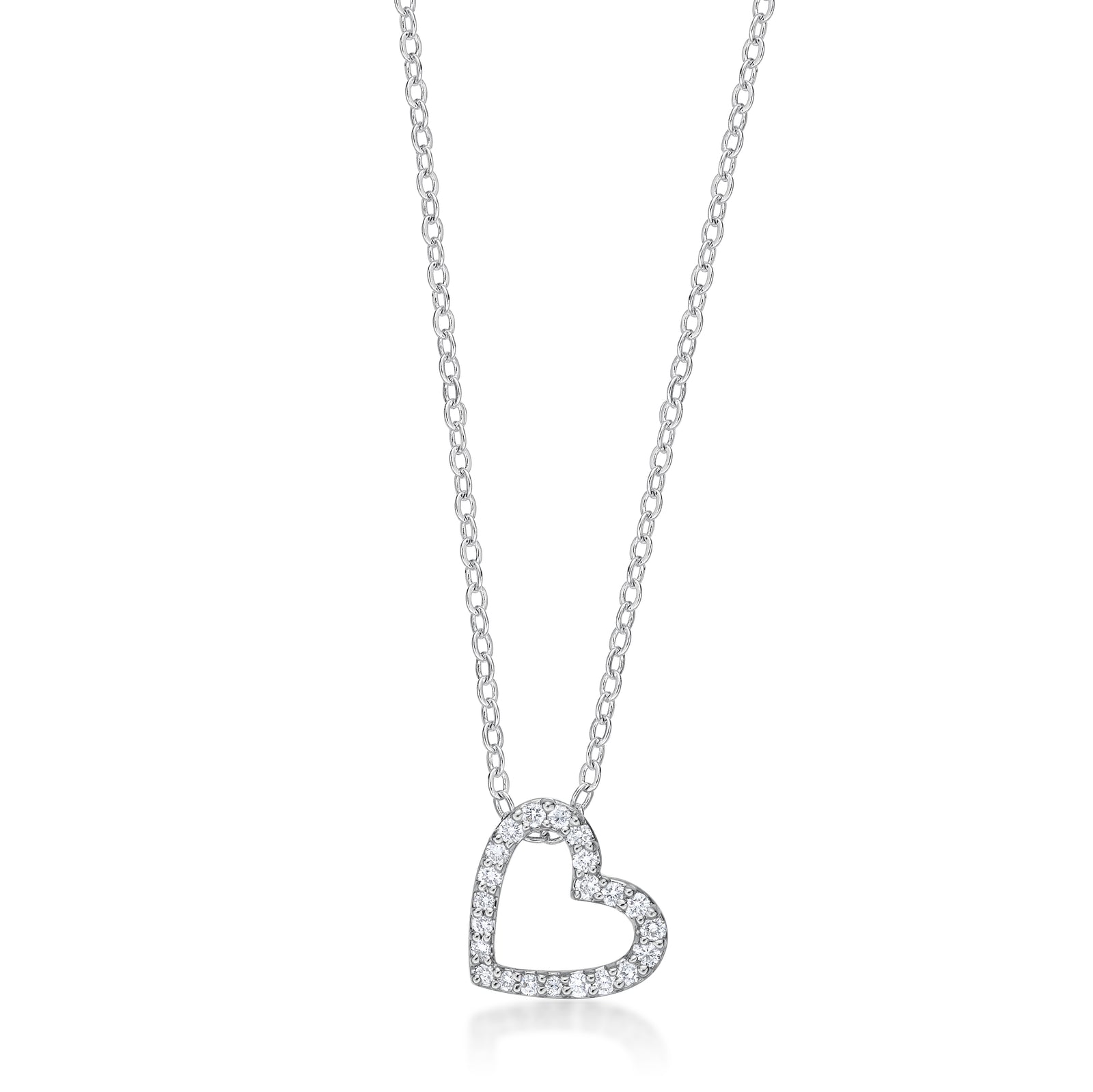 Angled Heart Pendant