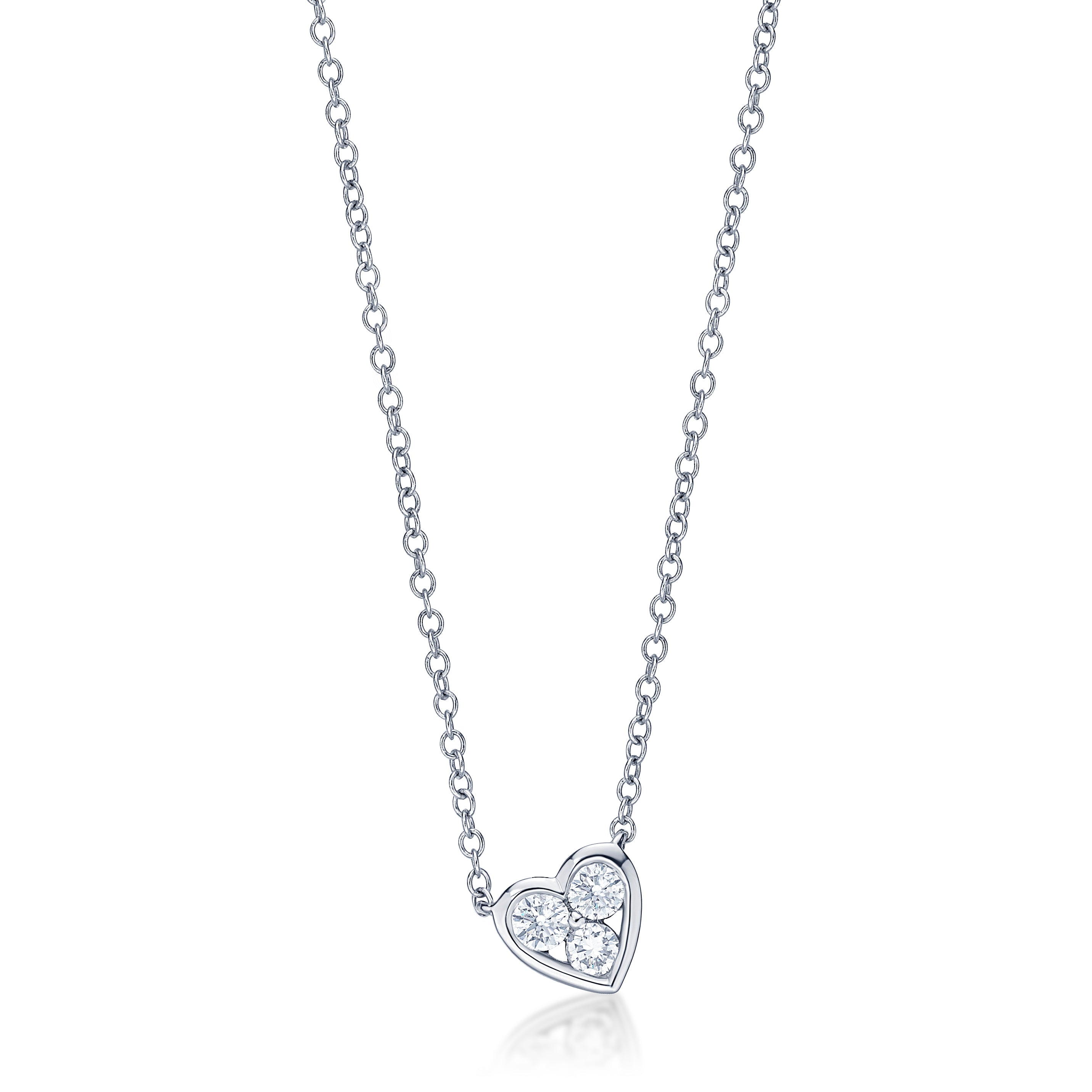 XO from KAY Diamond Heart Necklace 1/3 ct tw Round-cut 10K Yellow Gold 18