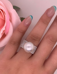 Pearl Pavé Set Ring