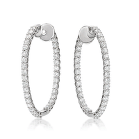Diamond Hoop Earrings