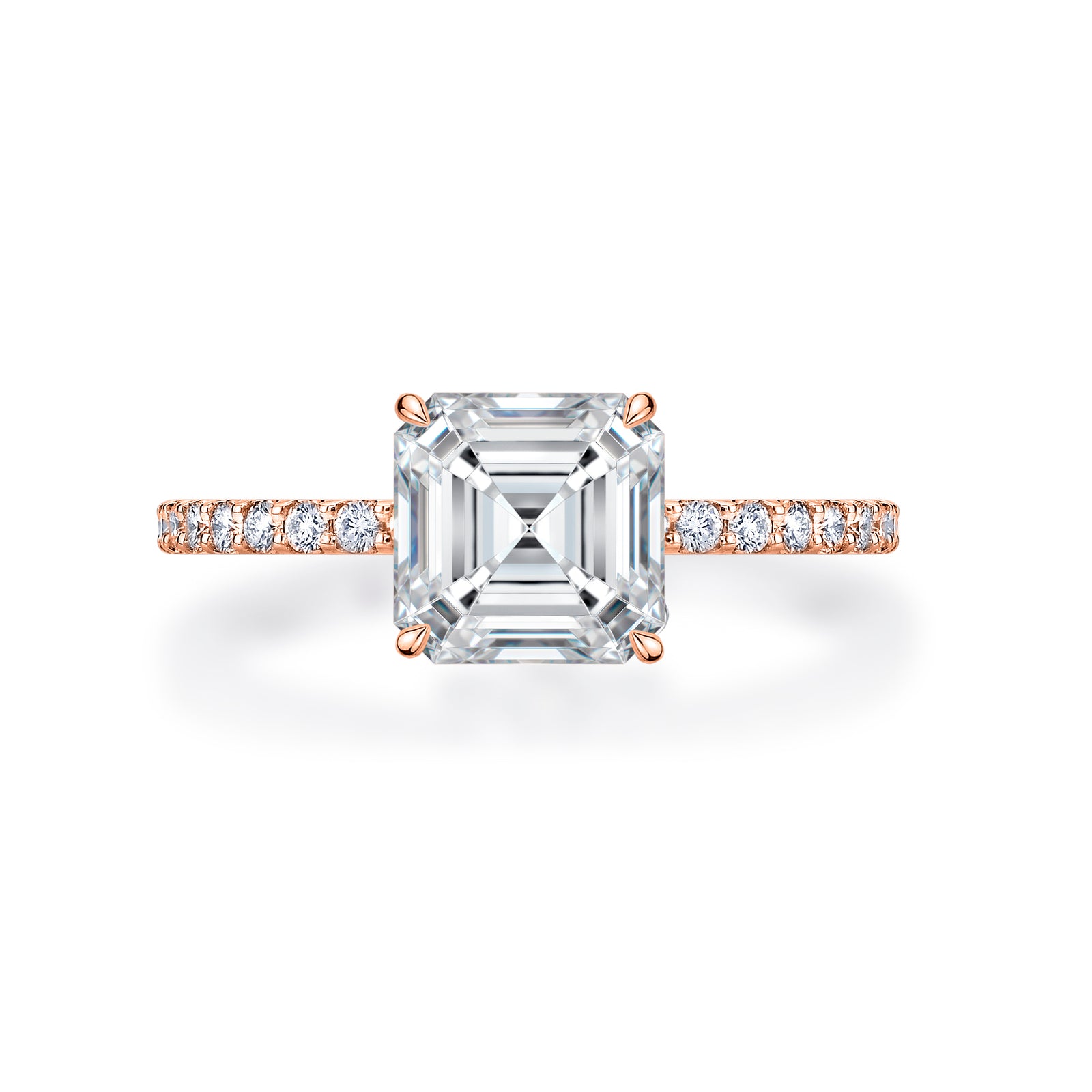 Natasha Asscher Cut Engagement Ring