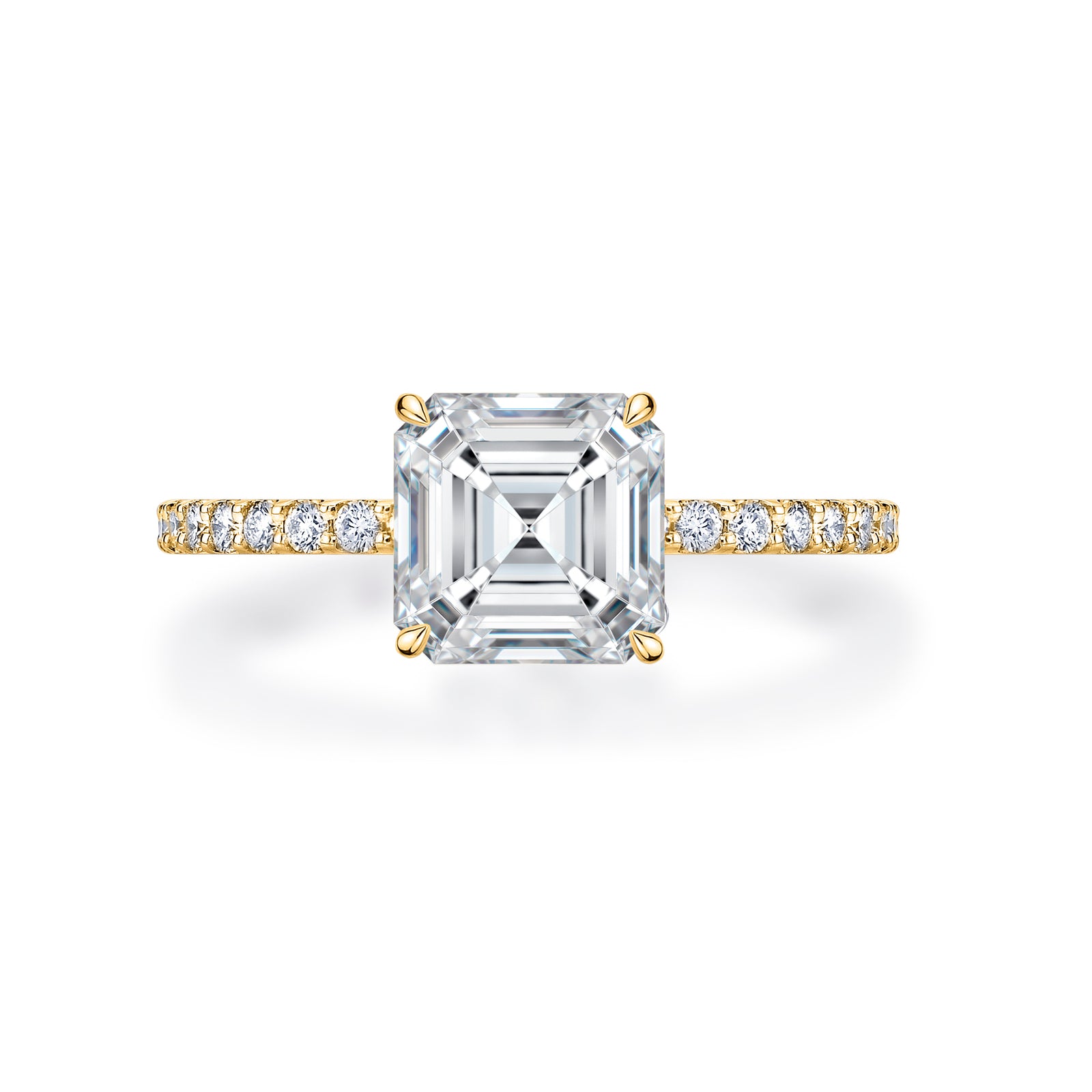 Natasha Asscher Cut Engagement Ring