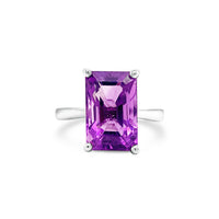 Amethyst Emerald Cut Ring