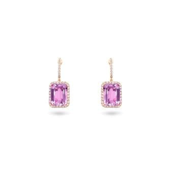 Rose Amethyst Earrings