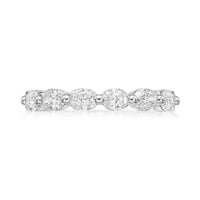 Womens Diamond Wedding Band with Oval Cut Diamonds