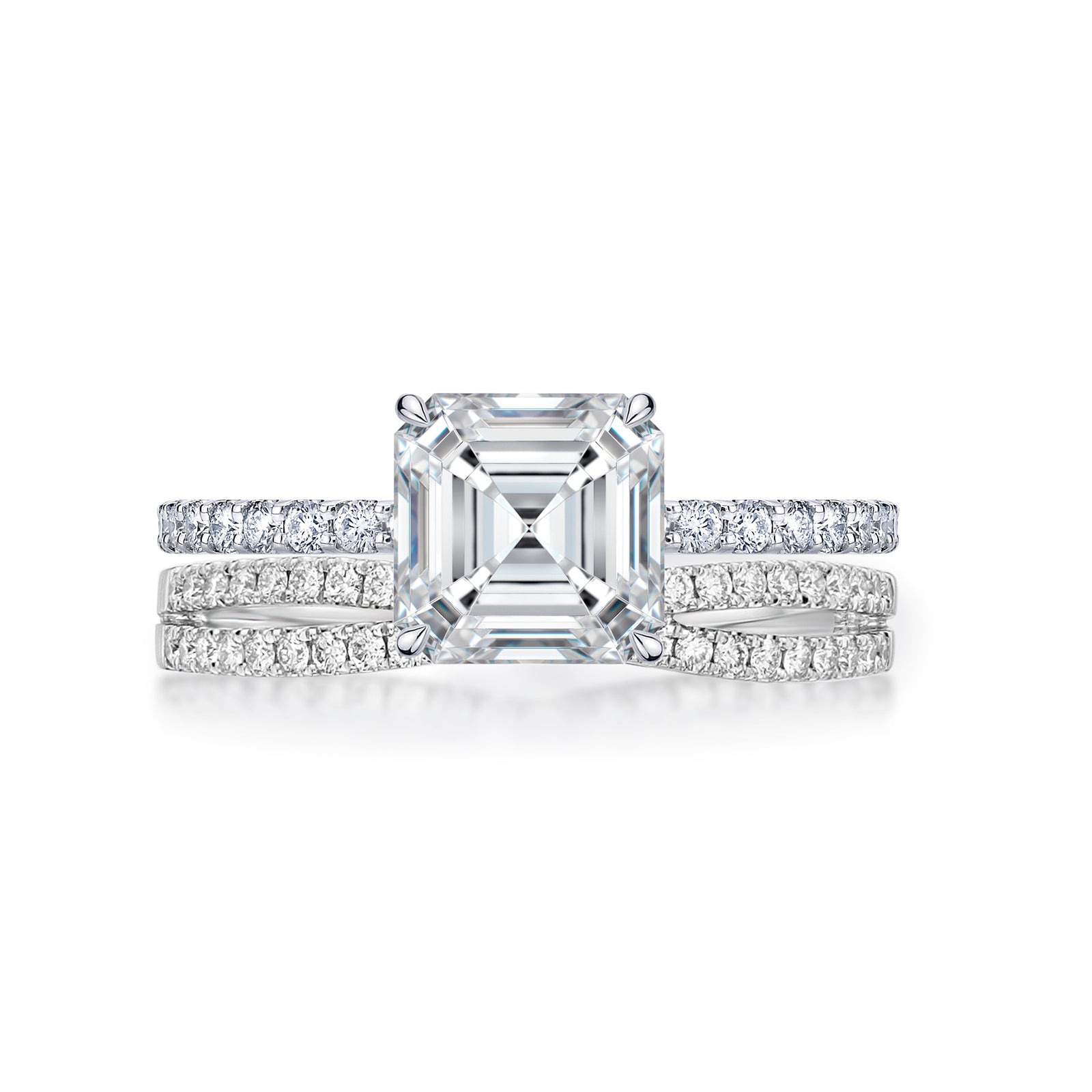 Natasha Asscher Cut Engagement Ring