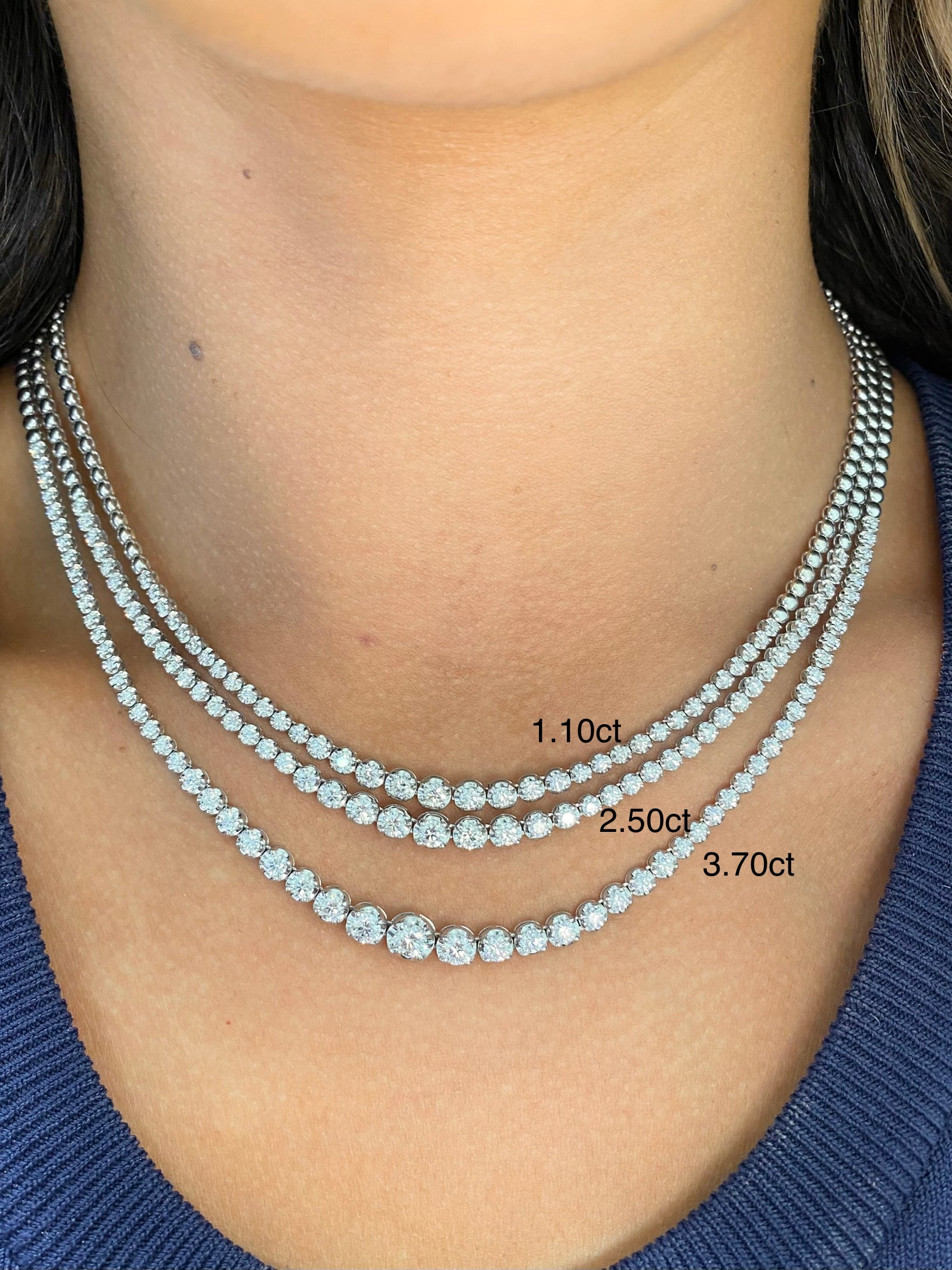 Iced Tennis Diamond Necklace – MAZEE Jewelry
