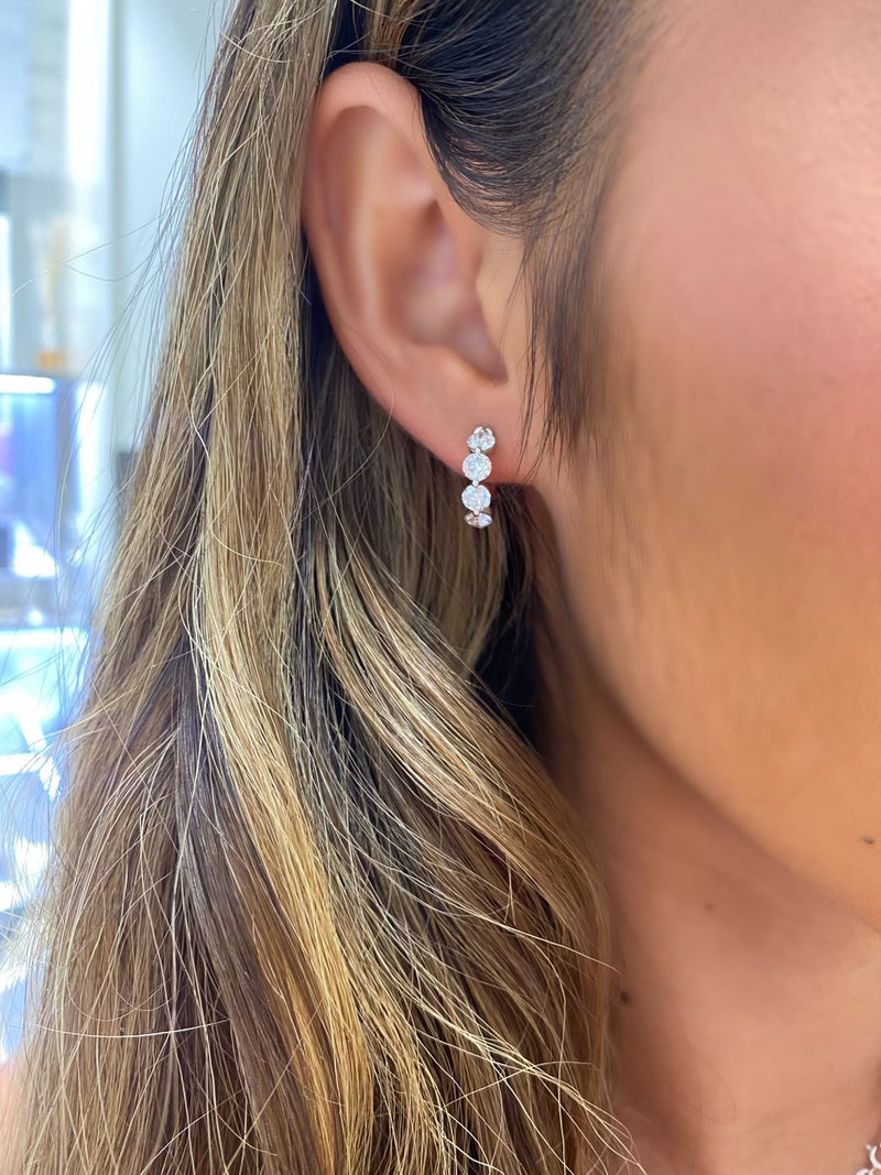 Diamond Hoop Earrings