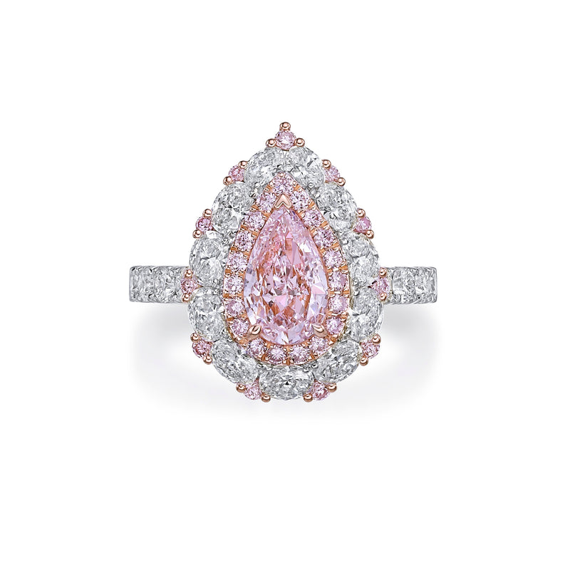 Pear Argyle Pink Diamond Engagement Ring