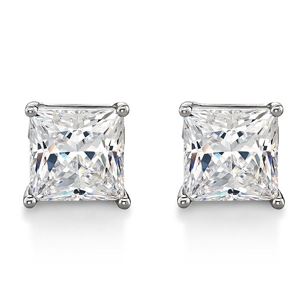 Princess Cut Diamond Stud Earrings