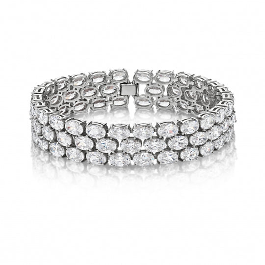 Oval Lace Diamond Bracelet