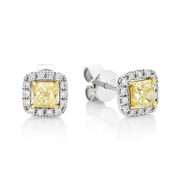 Yellow Diamond Earrings