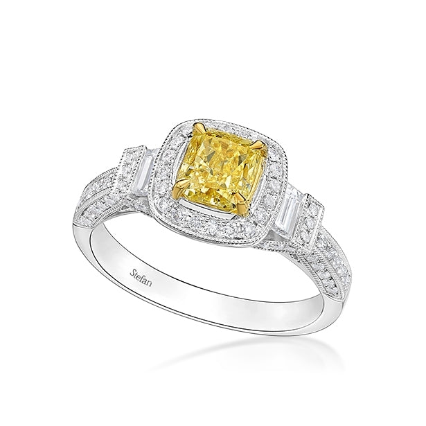 Yellow Diamond Baguette Ring