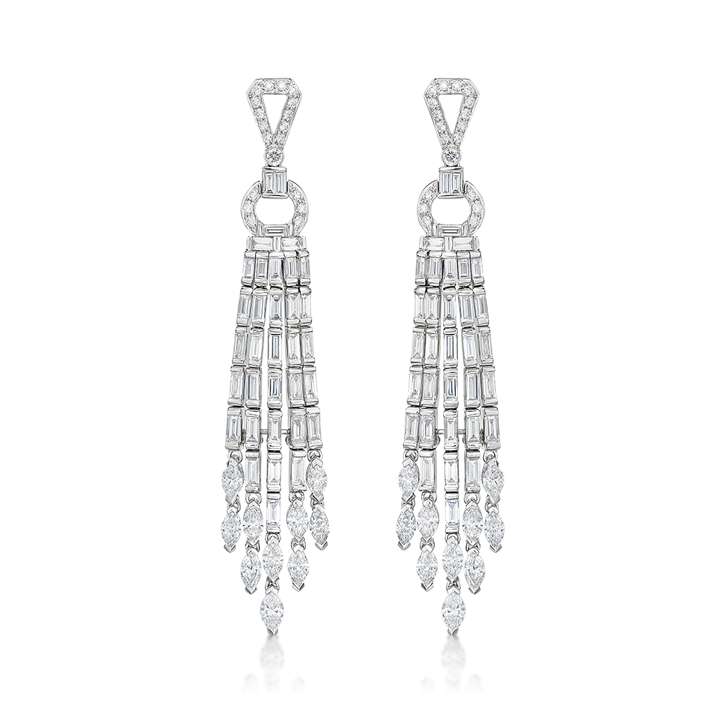 Diamond Art Deco Earrings