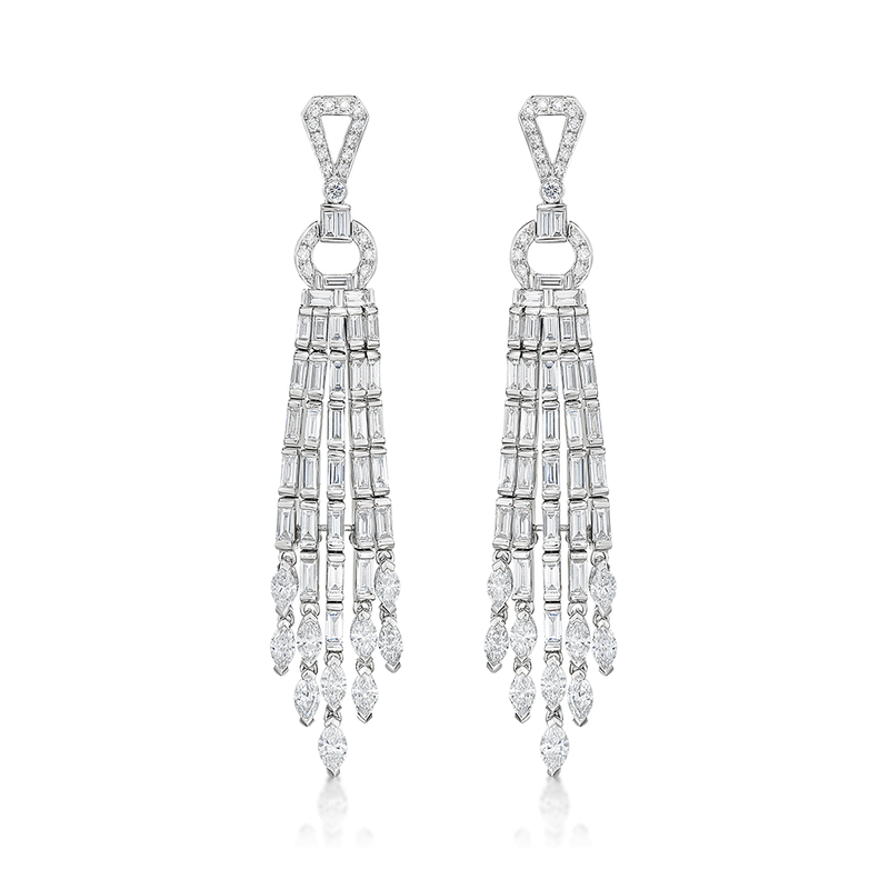 Diamond Art Deco Earrings